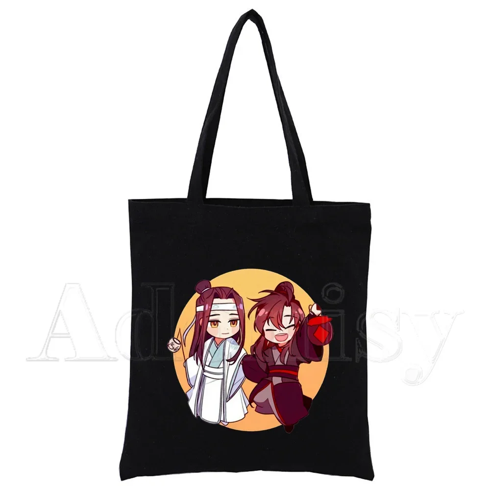 Холщовая Сумка-тоут Mo Dao Zu Shi с принтом повседневные женские Экологичные сумочки