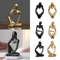 handmade crafts desktop decor resin collectible figurines resin figurine thinker statue abstract art sculpture
