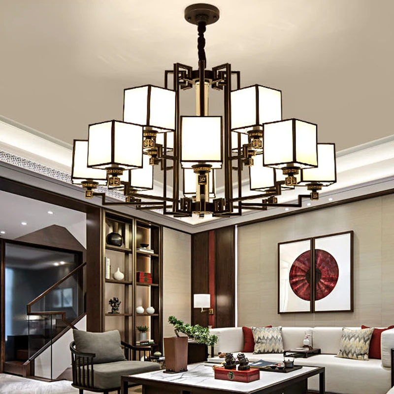 

Chinese Style Home Decor Chandelier Lights Creative LED Living Room Lighting Lantern Chandelier Dining Room Lighting Fixtures