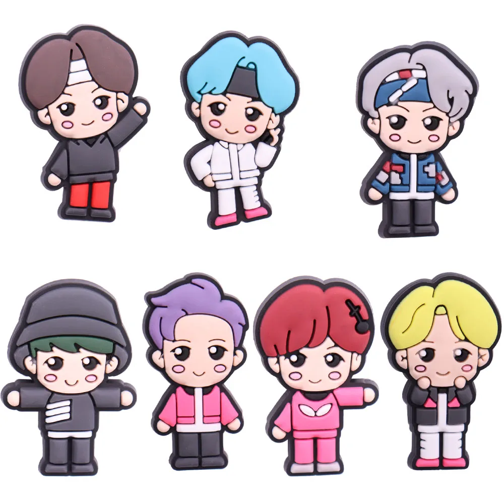 

1 шт. красивый популярный певец милый мальчик ПВХ садовый обувной талисман украшения для обуви Croc Jibz Diy браслет подходит для детского подарк...