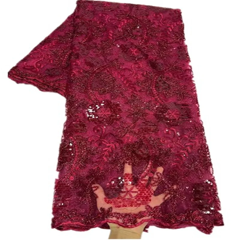 

Французская кружевная ткань для жениха 2023, Высококачественная африканская кружевная ткань с блестками, нигерийская фототкань для свадьбы FR299