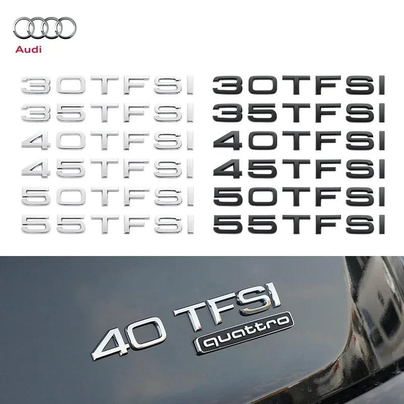 30TFSI 35TFSI 40TFSI 45TFSI 50TFSI 55TFSI хромированная серебряная буква эмблема значок багажника