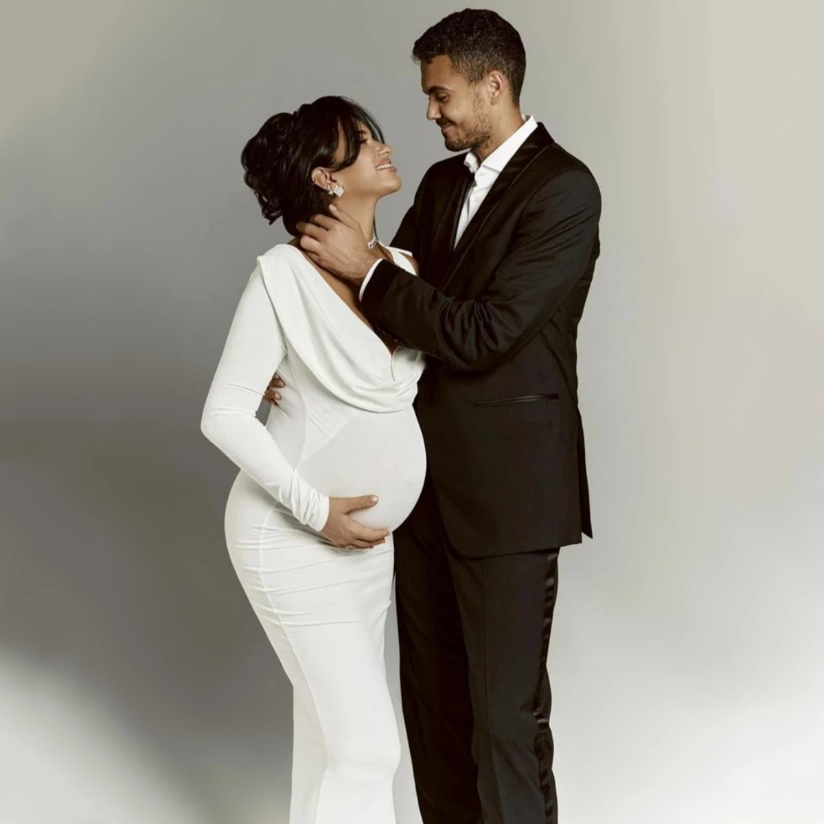 Сексуальные облегающие длинные платья для будущей матери с открытой спиной