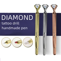double head diamond embroidery tattoo drill handmade pen multifunctional microblading pen manual tattoo embroidered eyebrow pen