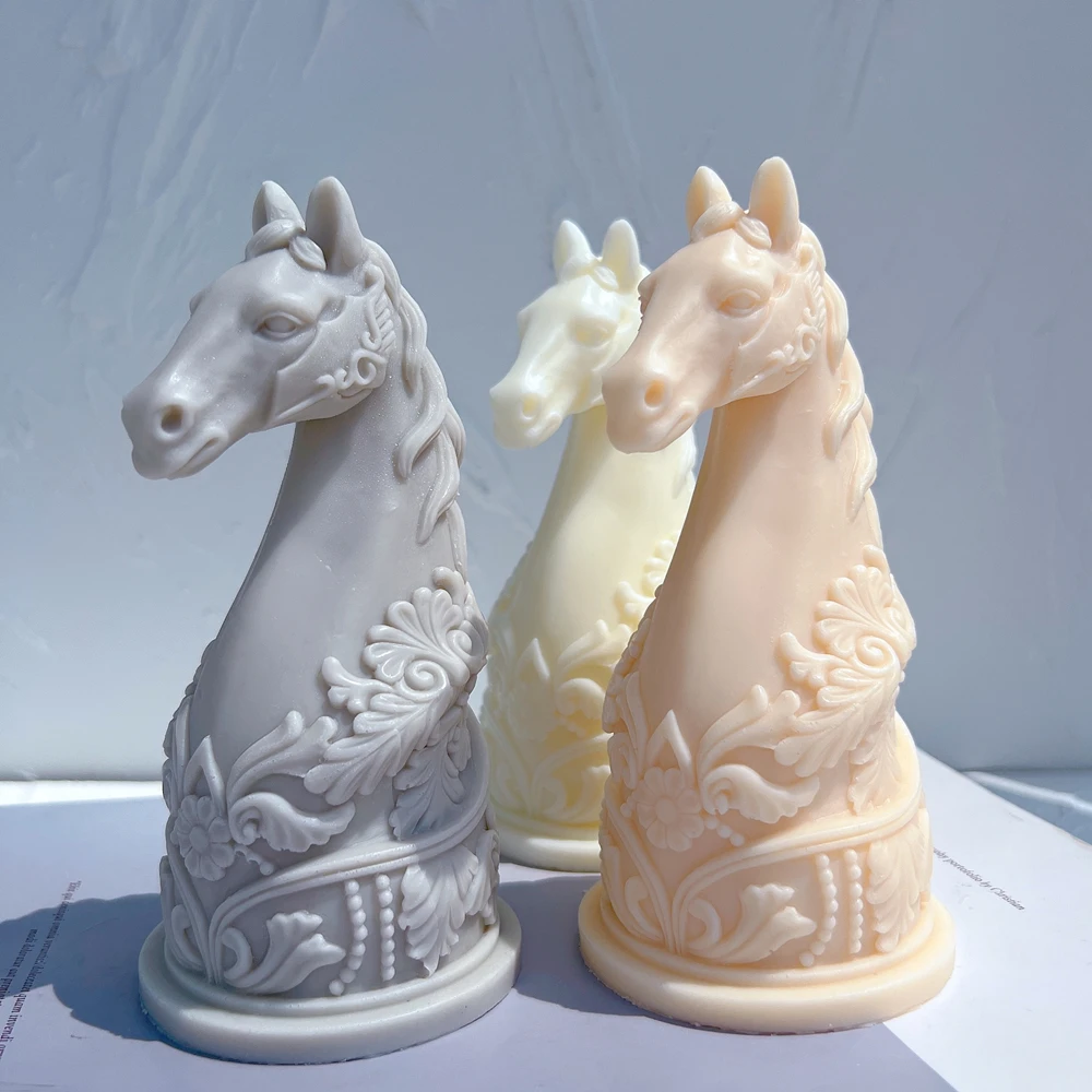 Рыцарская статуя свечи силиконовая форма бюст езда скульптура искусство