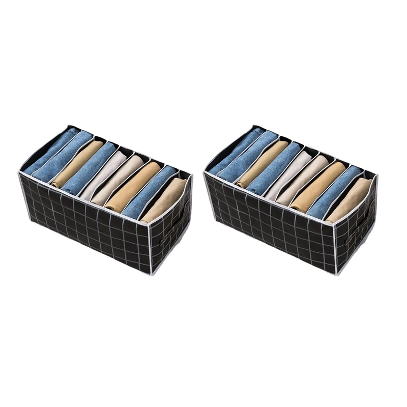 

Clothes Organizer For Folded Clothes, Large Capacity Wardrobe Clothes Organizer For Jeans, Pants, Underwear, 9 Grids
