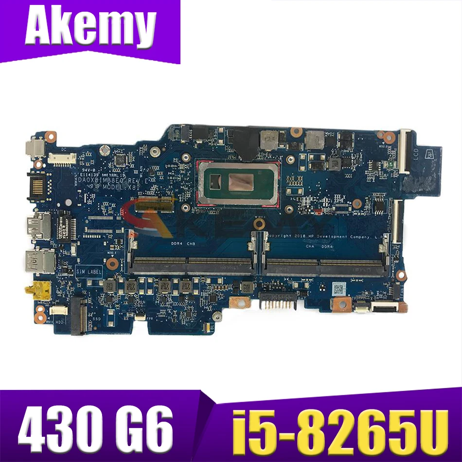 I5-8265U CPU основная плата для HP PROBOOK 430 G6 Материнская ноутбука DA0X8IMB8E0 материнская REV: E |