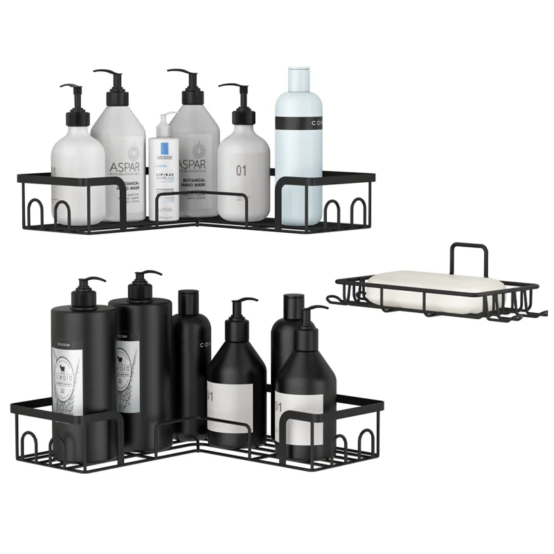 

2 Pack Corner Shower Caddy, Shower Shelves Stainless Steel Self Adhesive Shower Caddy, Rustproof Wall Mount Bathroom Rack Storag