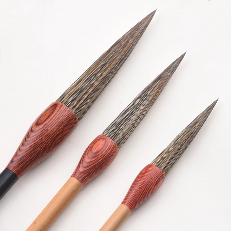 Stone Badger Hair Calligraphy Brush Pen Running Cursive Calligraphy Pen Professional Chinese Landscape Painting Brush Pen Set