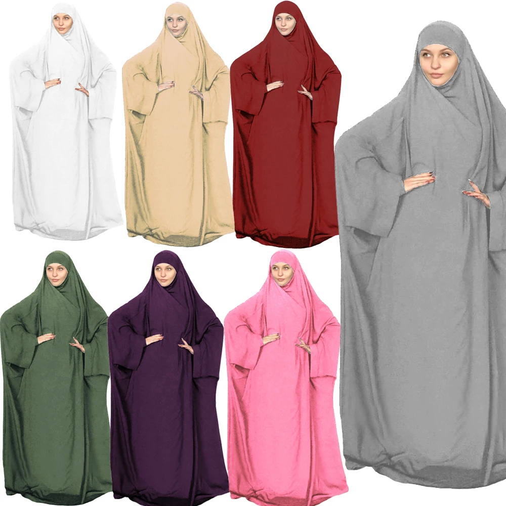 

Jilbab Khimar One Piece Amira Hooded Abaya Prayer Garment Hijab Dress Turkey Burqa Islamic Clothing Full Cover Robe Middle East