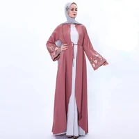 robe femme musulmane muslim fashion cardigan dubai tourism embroidery open women dress kimono belt abaya dubai abaya turkey