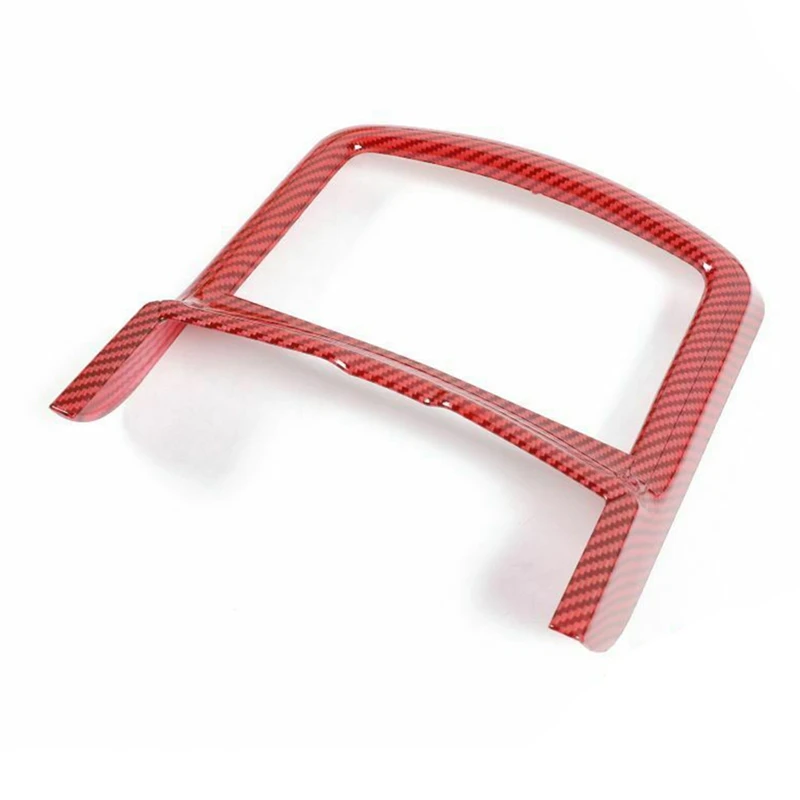 

Central Front Cup Holder Cover Trim Interior Accessories for Dodge Charger Chrysler 300C 2011-2021 (Red Carbon Fiber)