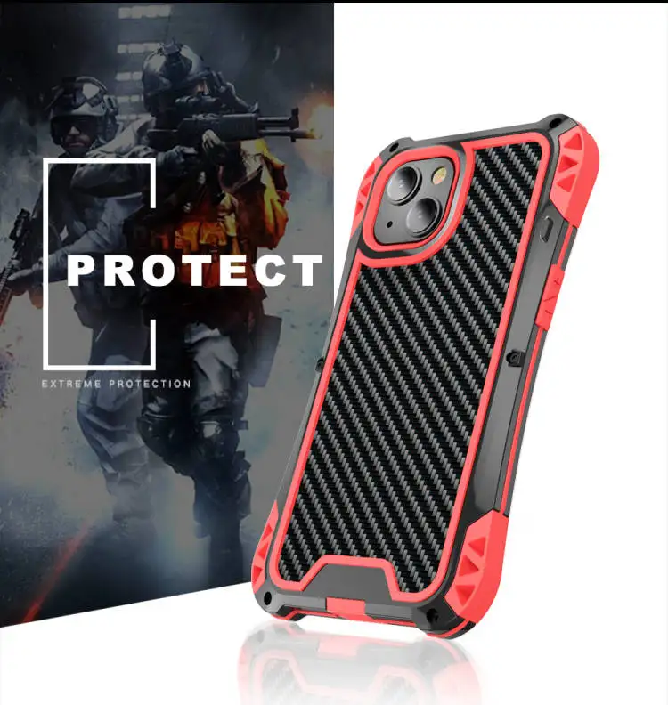 

For iPhone 13 Pro Max Case Luxury Heavy Duty Hybrid Rugged Shockproof Metal Armor Back Cover Phone Case for iPhone 13 Pro Mini