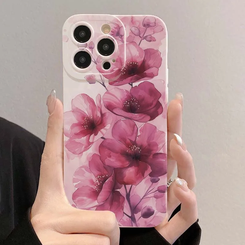 Фото Для Xiaomi Poco F7 F6 F5 Pro 5G Чехол Яркий цветочный узор Силиконовый чехол для телефона Poco X7 X6 X5 X3 M6 Pro Мягкий ТПУ Funda №3