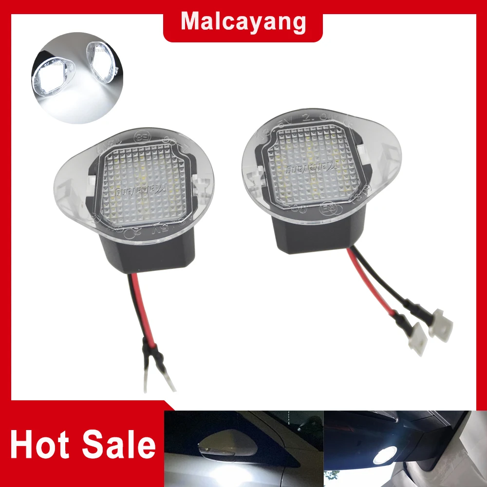 

Side Under Mirror Lamp Puddle Light For Jeep Grand Cherokee 2014 2015 2016 2017 2Pcs Error Free White Car LED