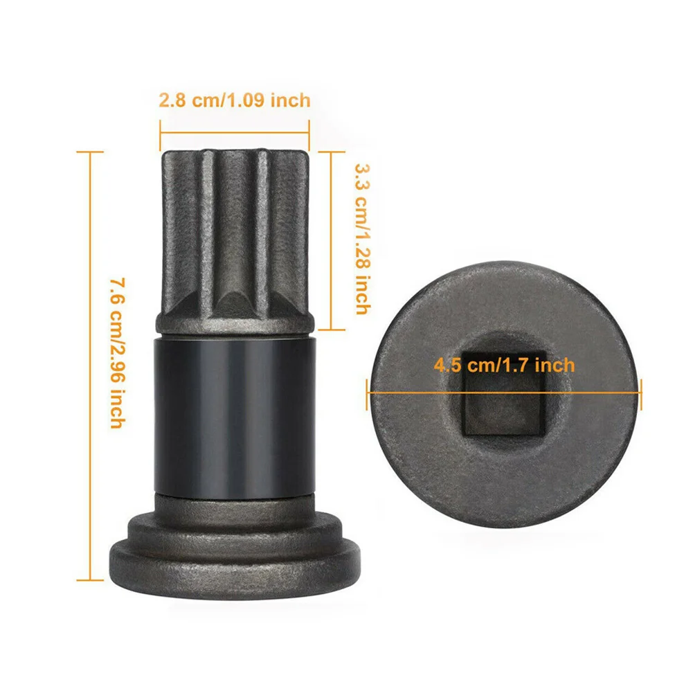 

For Cummins B/C Rotating Turn Tool Tool Black Engine Barring Socket Rotating Steel For Dodge 5.9L Liter Diesel