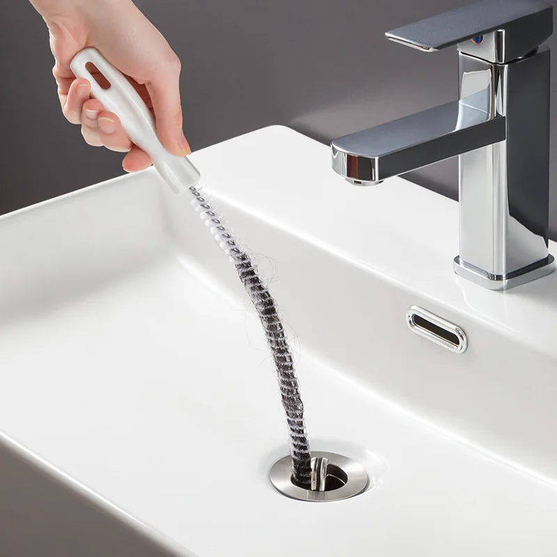 Kitchen Sink Cleaning Hook Cleaner Sticks Clog Remover Sewer Bendable Dredging Pipe Bathroom Hair Cleaning Sink Sewer Dredging