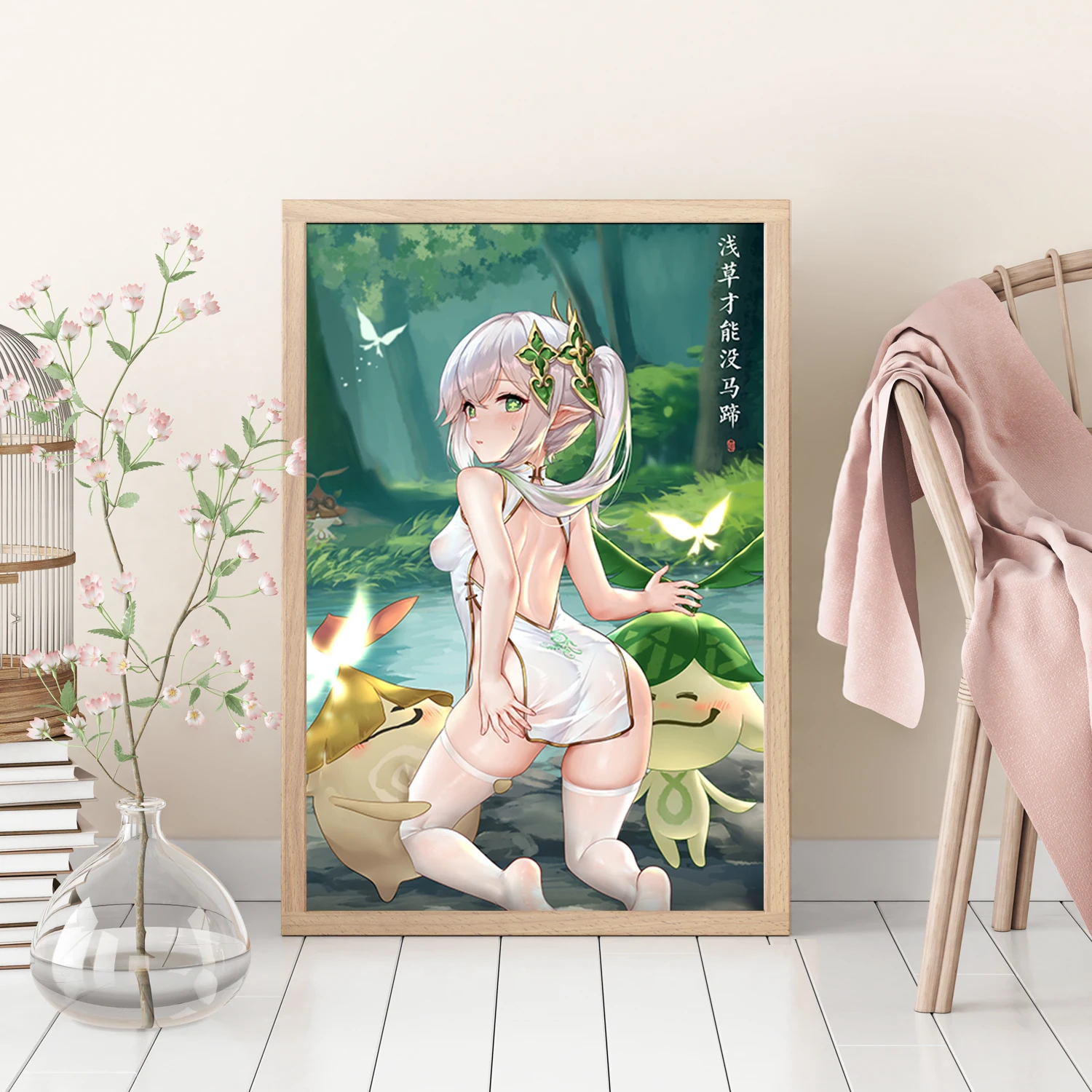 Онлайн-игра постер на холсте в китайском стиле Genshin impact привлекательная картина