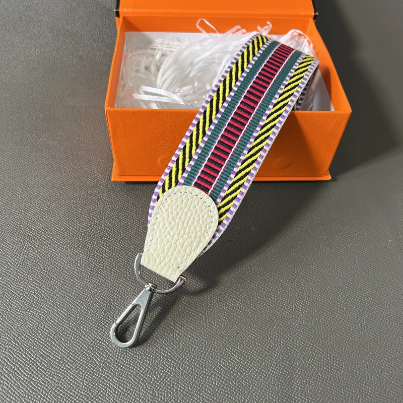 Cowhide Material Canvas Strap Hand-Stitched 5Cm Wide Suitable For Evelyn Bag Replacement Shoulder Crossbody DIY