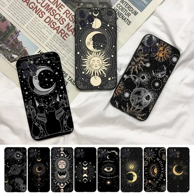 

Yinuoda Witches Moon Tarot Mystery Totem Phone Case For iPhone 14 11 12 13 Mini Pro XS Max Cover 6 7 8 Plus X XR SE 2020 Shell