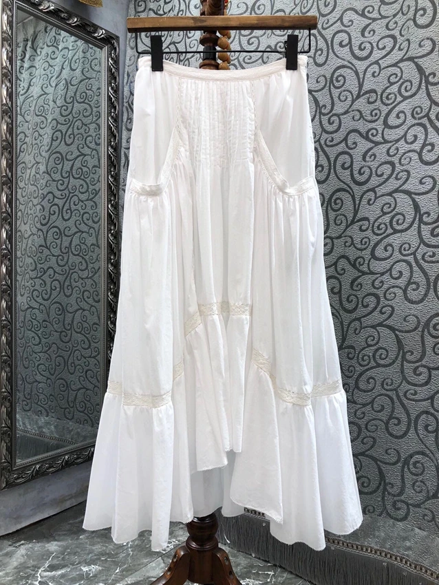 

2023 new women fashion sexy casual irregular hem pendulum skirt fairy temperament skirt 0408