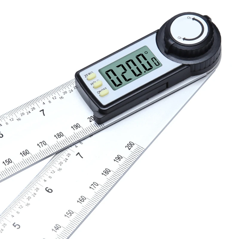 

Digital Angle Finder Protractor Angle Finder Rule With Zeroing Resetting Data Hold for Woodworking Construction DIY 360°