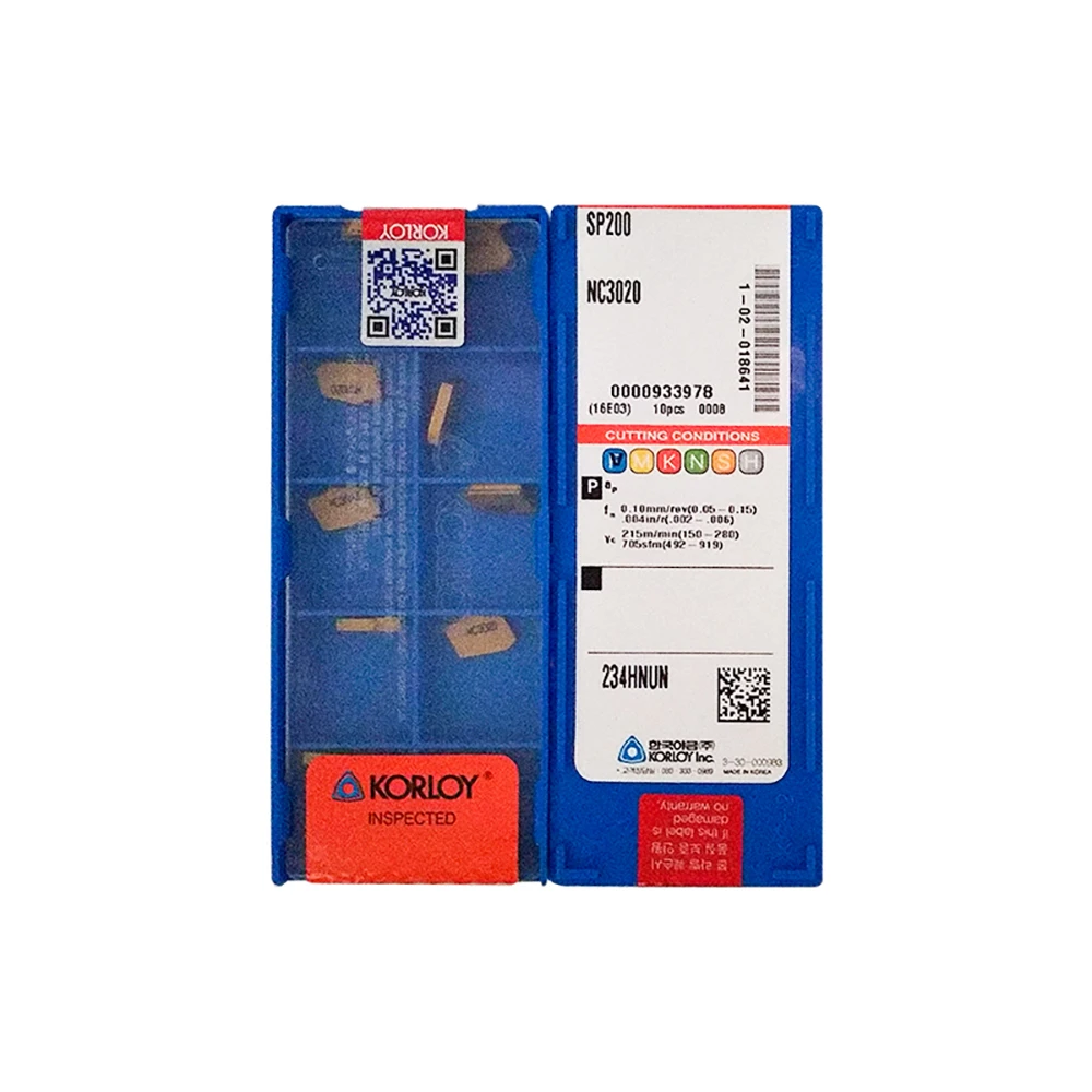 

Korloy набор вставок для прорезания канавок NC3030, NC3020, PC9030