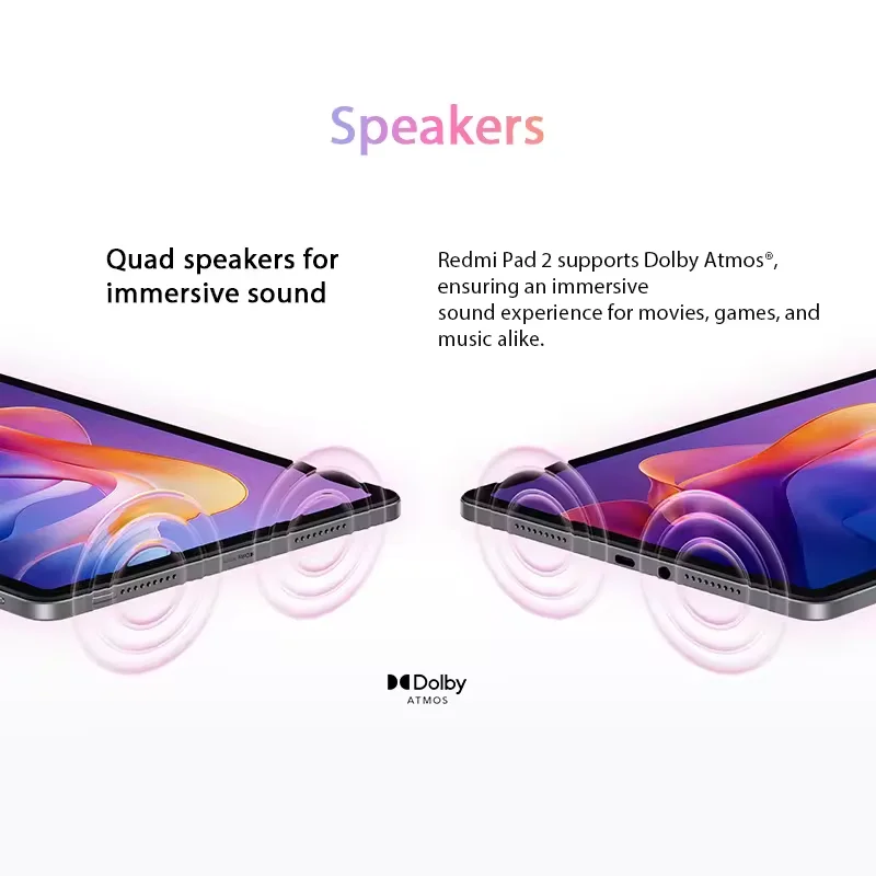Глобальная версия планшета Xiaomi REDMI Pad 2 с Wi-Fi, HyperOS, 11-дюймовым экраном, аккумулятором 9000 мАч и процессором Mediatek Helio G100 Ultra (art.: 3920daea86cba) - 3920daea86cba