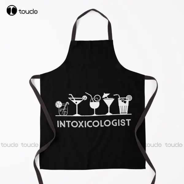

Intoxicologist Bartender Mixologist Funny Gift Apron Salon Apron For Women Men Unisex Adult Household Cleaning Apron New