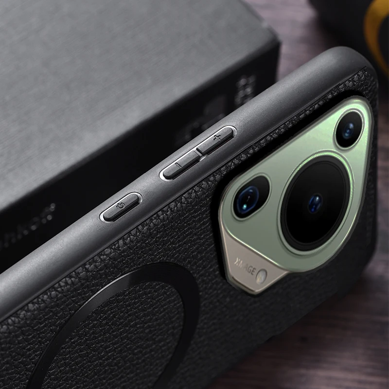 Кожаный чехол Magsafe для Huawei Pura 70 Pro + Plus ультрамагнитный силиконовый защитный