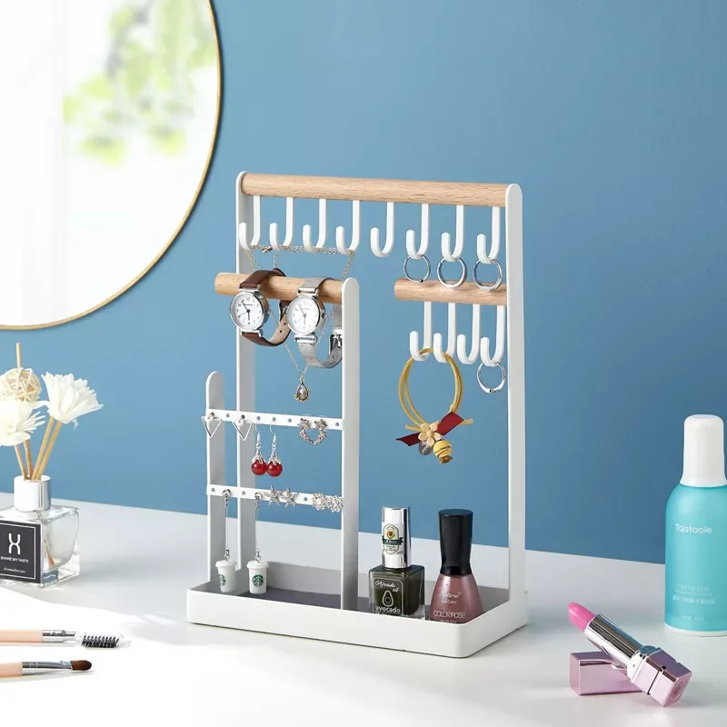 

5-Layer Nordic Style Jewelry Rack Mobile Phone Bracket Cosmetic Desktop Displaying Shelf Watch Earrings Accessories Storage Rack