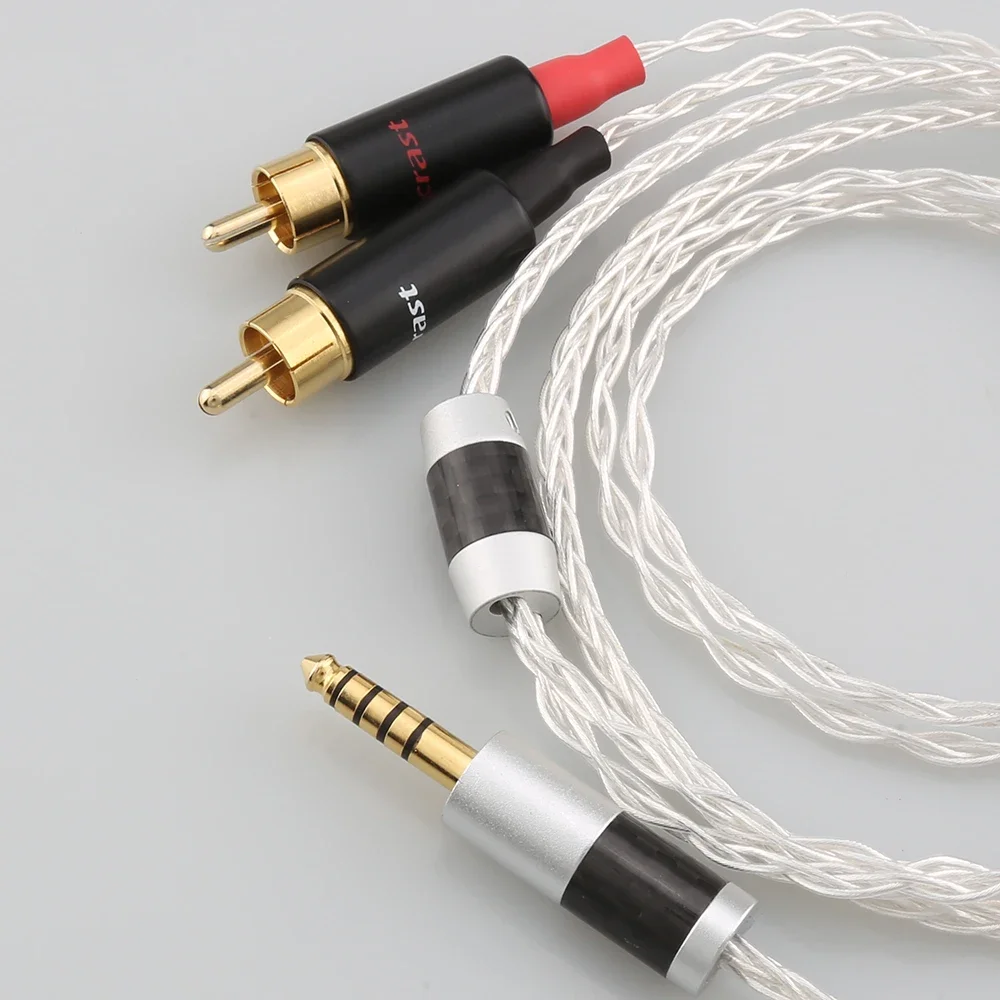 HIFI 8-жильный посеребренный аудиокабель с разъемом 4 мм 3 5 на разъем 2rca aux