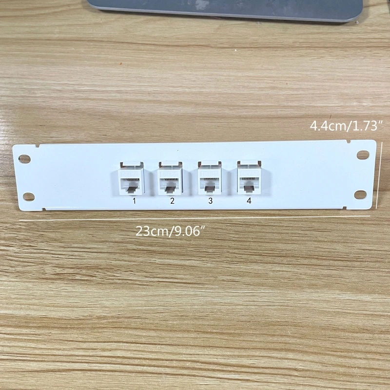 4 Port CAT6 Patch Panel Supports Back CAT6 Unshielded w/ Coded T568A/B Wiring for RJ45 Network Cables Rack/Wall Mount 24BB images - 6