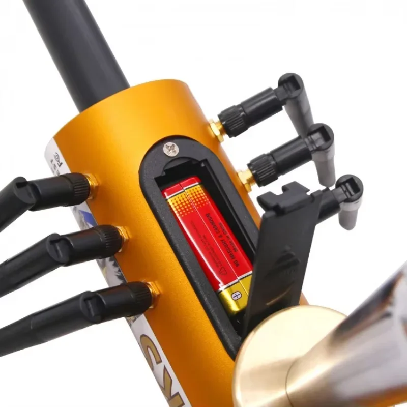 Настоящий золотой детектор AKS дальнего действия 6-антенный пластиковый корпус