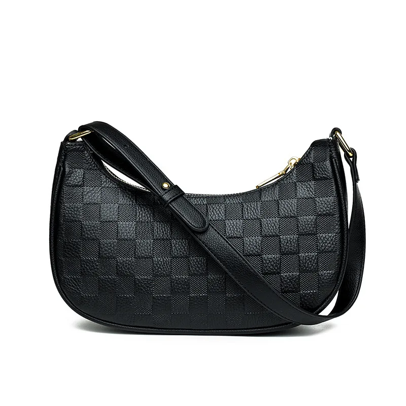 

Роскошные брендовые сумки на плечо из натуральной кожи для женщин, новинка 2022, простая маленькая сумка через плечо, модные женские сумки с у...