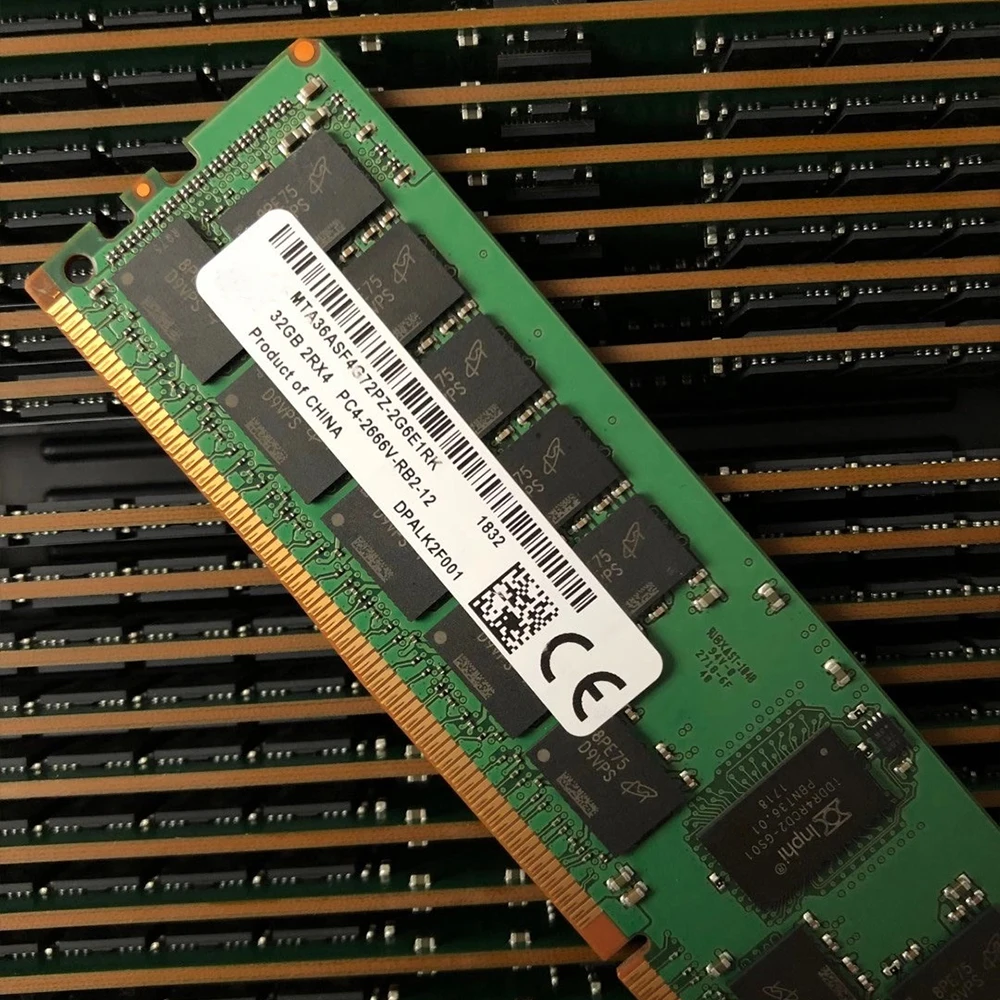 1 шт. MTA36ASF4G72PZ-2G6E1 для серверной памяти MT 32G DDR4 2666 ECC REG PC4-2666V 32 ГБ RDIMM