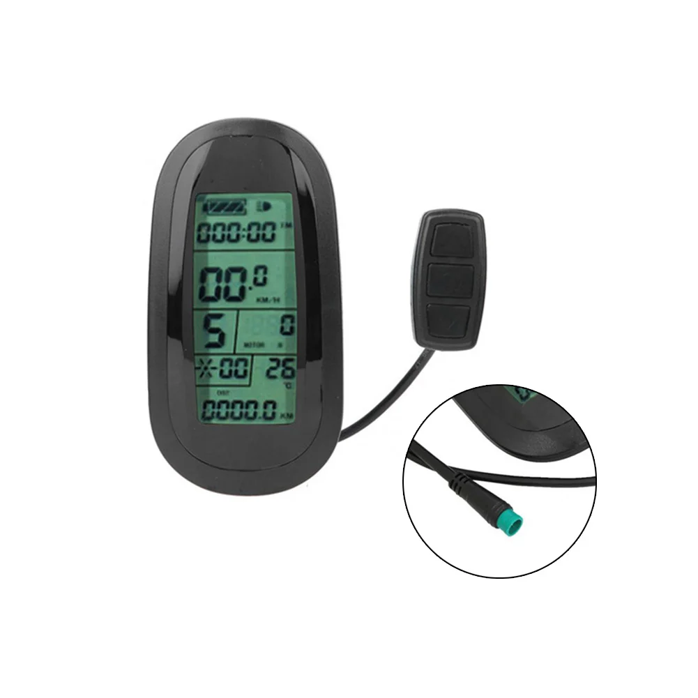 

E-Bike LCD Display Replaces 22.2mm 5 Pin Plug ABS Bicycle Controllers For KT Series Meter Panel Waterproof Plug