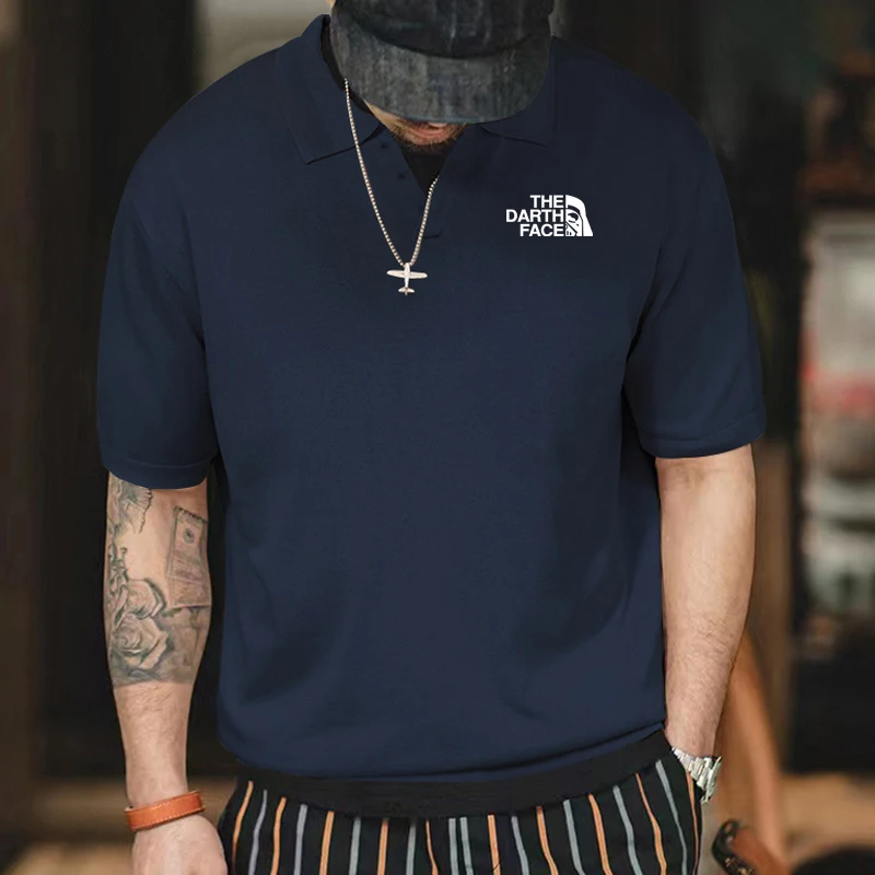 

Футболка-поло мужская из чистого хлопка, брендовая модная тенниска с отложным воротником, повседневная спортивная майка с V-образным вырезом, лето