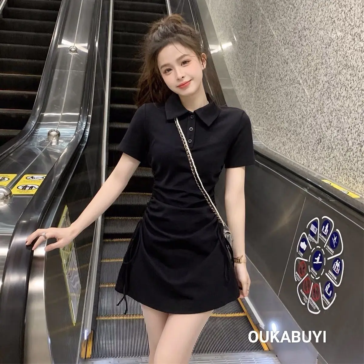 

Модное корейское платье-рубашка для женщин, новинка 2022, пикантная хлопковая свободная мини-туника для выпускного вечера, новинка, женская ч...