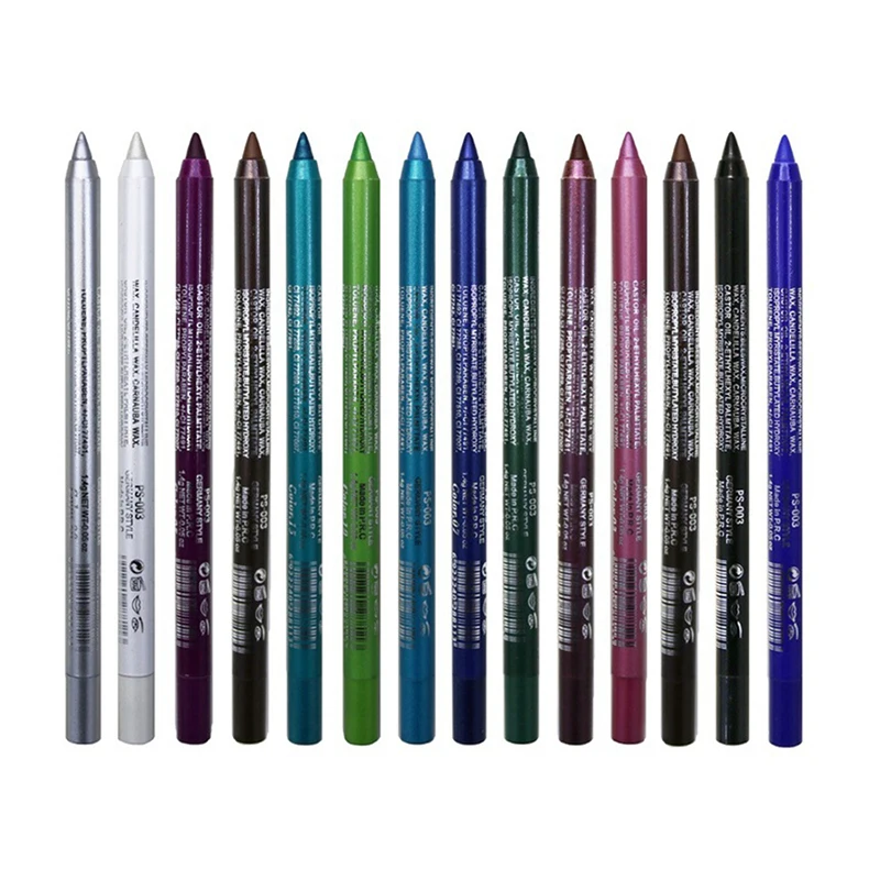 

Стойкий карандаш для глаз, 14 цветов, водостойкий пигмент, стойкий, не выцветает, сексуальный карандаш для глаз, цветной макияж для глаз