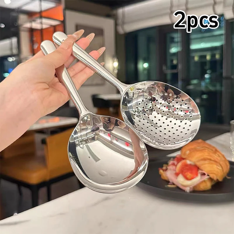 

Стальная круглая ложка для супа