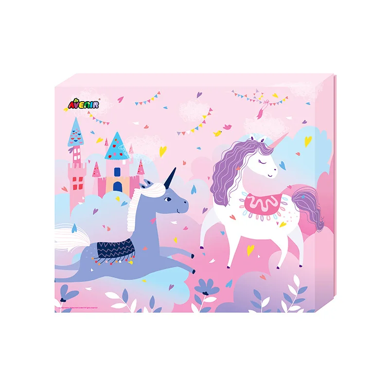 

Children's hand-sewn doll keychain scratch painting puzzle four-in-one creative diy material bag