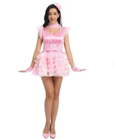 sissy cute sexy joline prissy womens fluffy pink dance dress cross dressing clothes can be customized