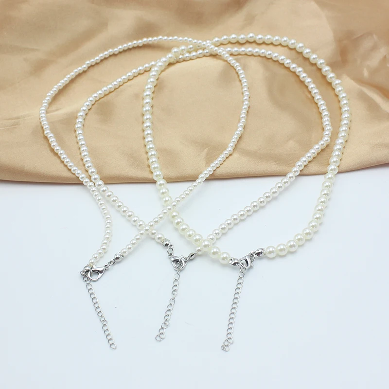 4-6 мм бежевое ожерелье с подвеской из искусственного жемчуга для женщин