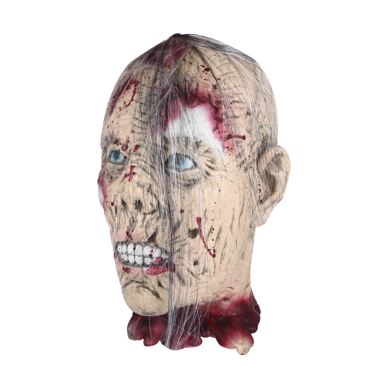 

Head Hangingdead Scary Zombie Creepy Costume Pendant Severed Decorations Ornament Decor Decoration Latex Parts Bald Scars Body
