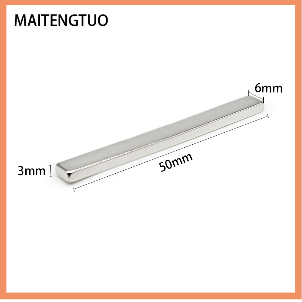 

2/5/10/20/50PCS 50x6x3mm Block Neodymium Magnet N35 Rectangular Permanent Magnet 50x6x3 Powerful Strong Magnetic Magnets 50*6*3