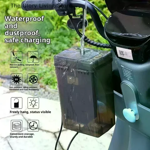 Зарядное устройство для электромобиля, непромокаемая защита от пыли, универсальный аккумулятор, автомобильная водонепроницаемая коробка, уличная герметичная зарядка, очень большое хранилище