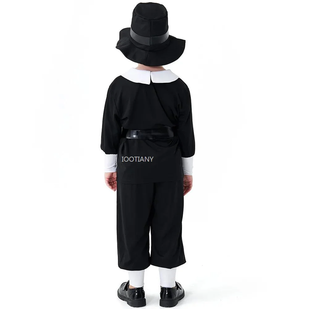 2024 костюм пилигрима на День Благодарения для мальчиков детские колониальные