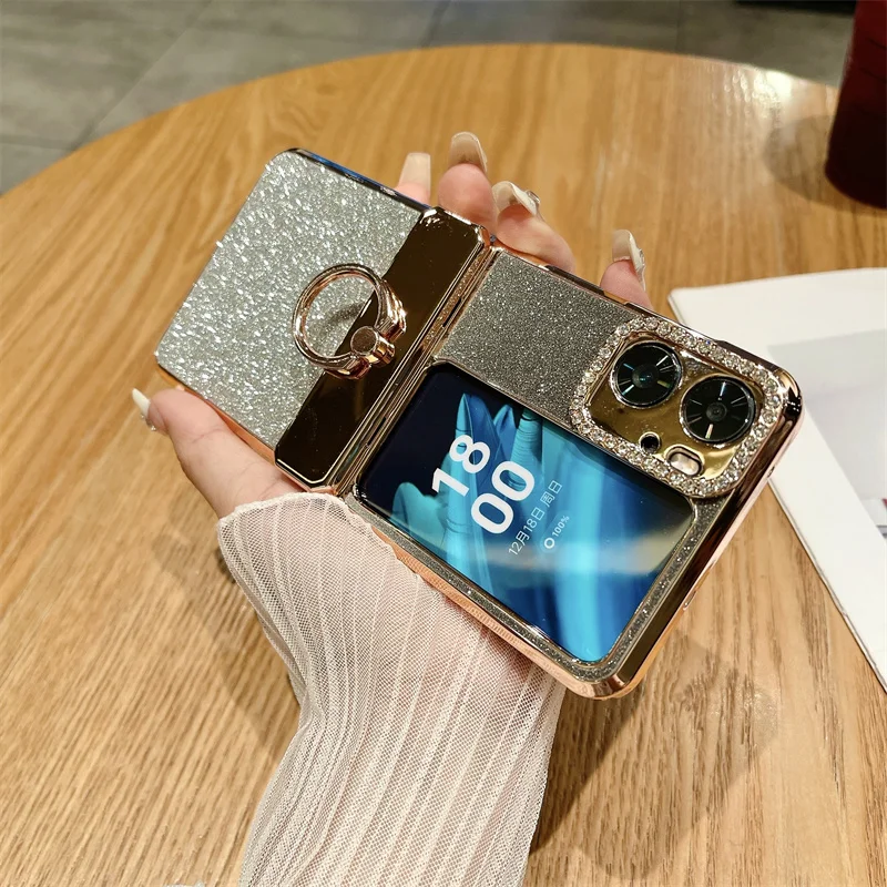 Роскошный Жесткий чехол из поликарбоната с металлическим покрытием для OPPO Find N2