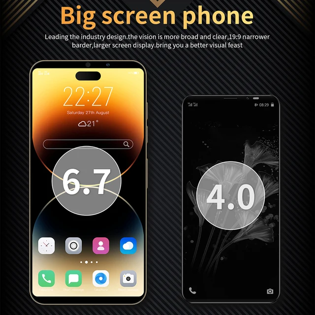 2022 Global Version i14 Pro Max 5G Smartphone 12G+512GB 6.7 inch Cellular 6800mAh Phone 5G Network 50MP Unlocked Dual SIM Phone 4